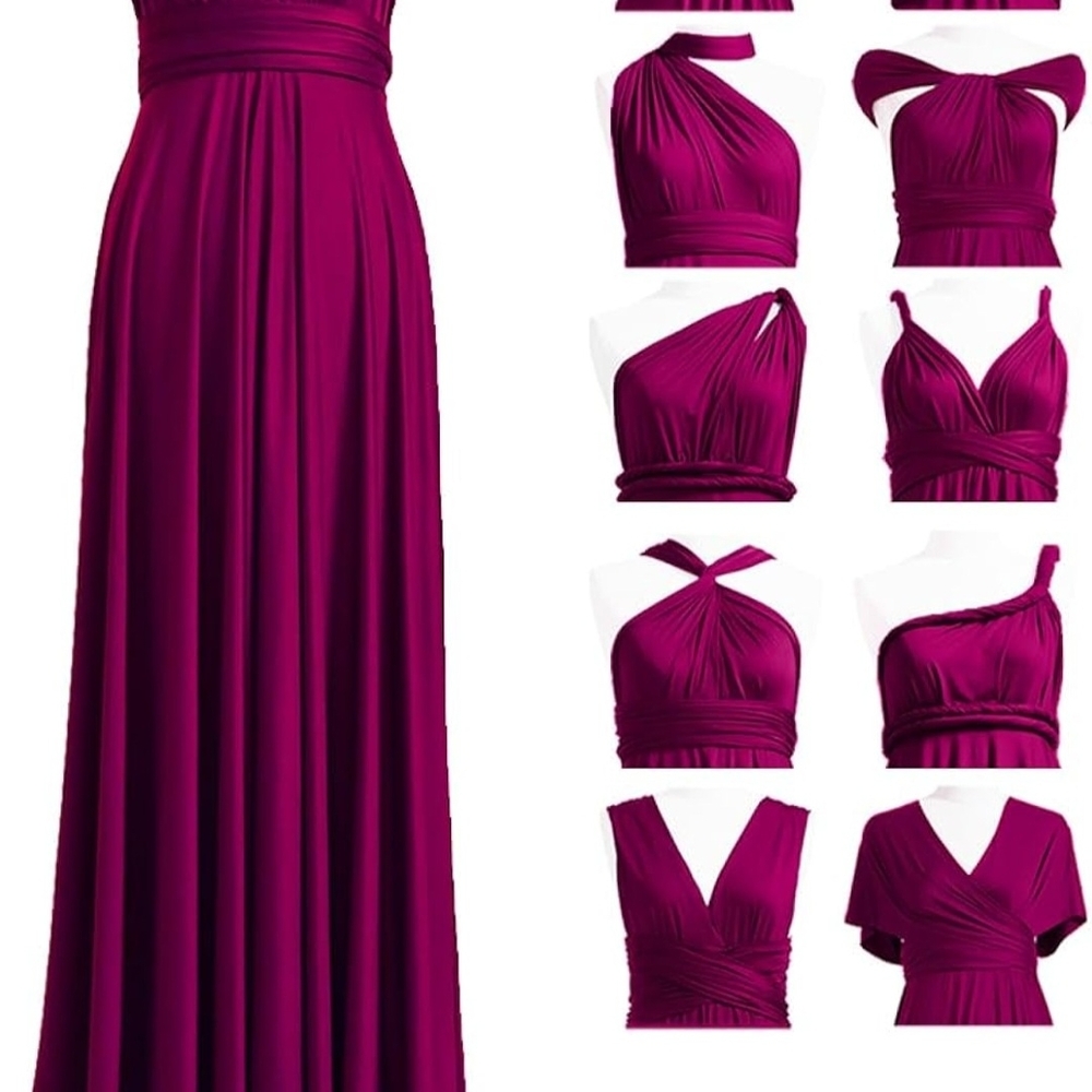 Infinity Dress with Bandeau, Convertible Bridesmaid Dress, Long, Plus Size